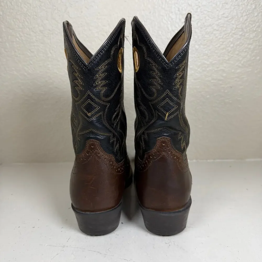Ariat Kid’s Distressed Brown Black Roughstock Western Cowboy Boot 10016239 Sz 5